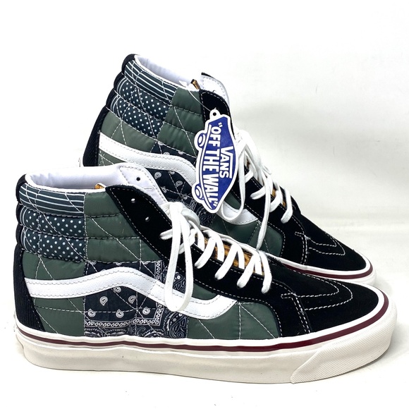 VANS Sk8-Hi 38 DX PW Sneaker Anaheim Canvas Suede Black Multi Men VN0A54FB9GU - Picture 1 of 8